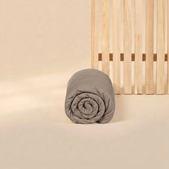 Organic Cotton Fitted Sheet - Warm Taupe