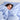 Mobile banner of a woman sleeping peacefully in light blue organic cotton sateen bedding