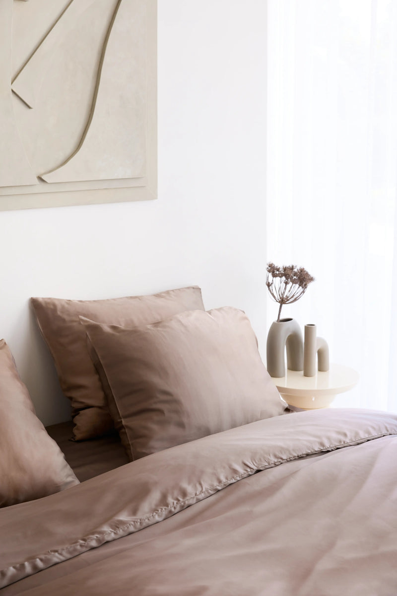 SJUMO Tencel Sateen Warm Taupe bedding